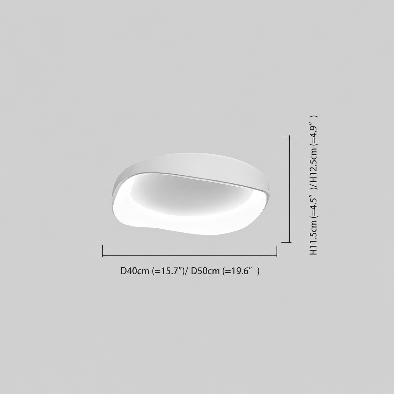 Crema Moderne weiße LED-Deckenleuchte – Metall/Acryl für das Wohnzimmer