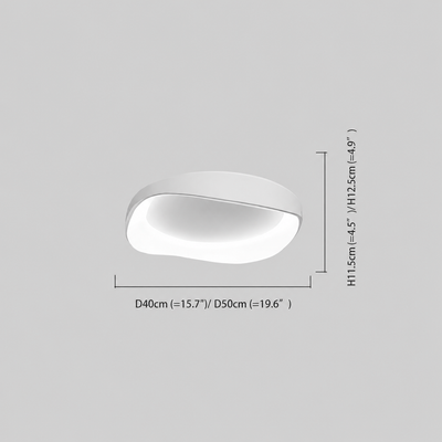 Crema Moderne weiße LED-Deckenleuchte – Metall/Acryl für das Wohnzimmer