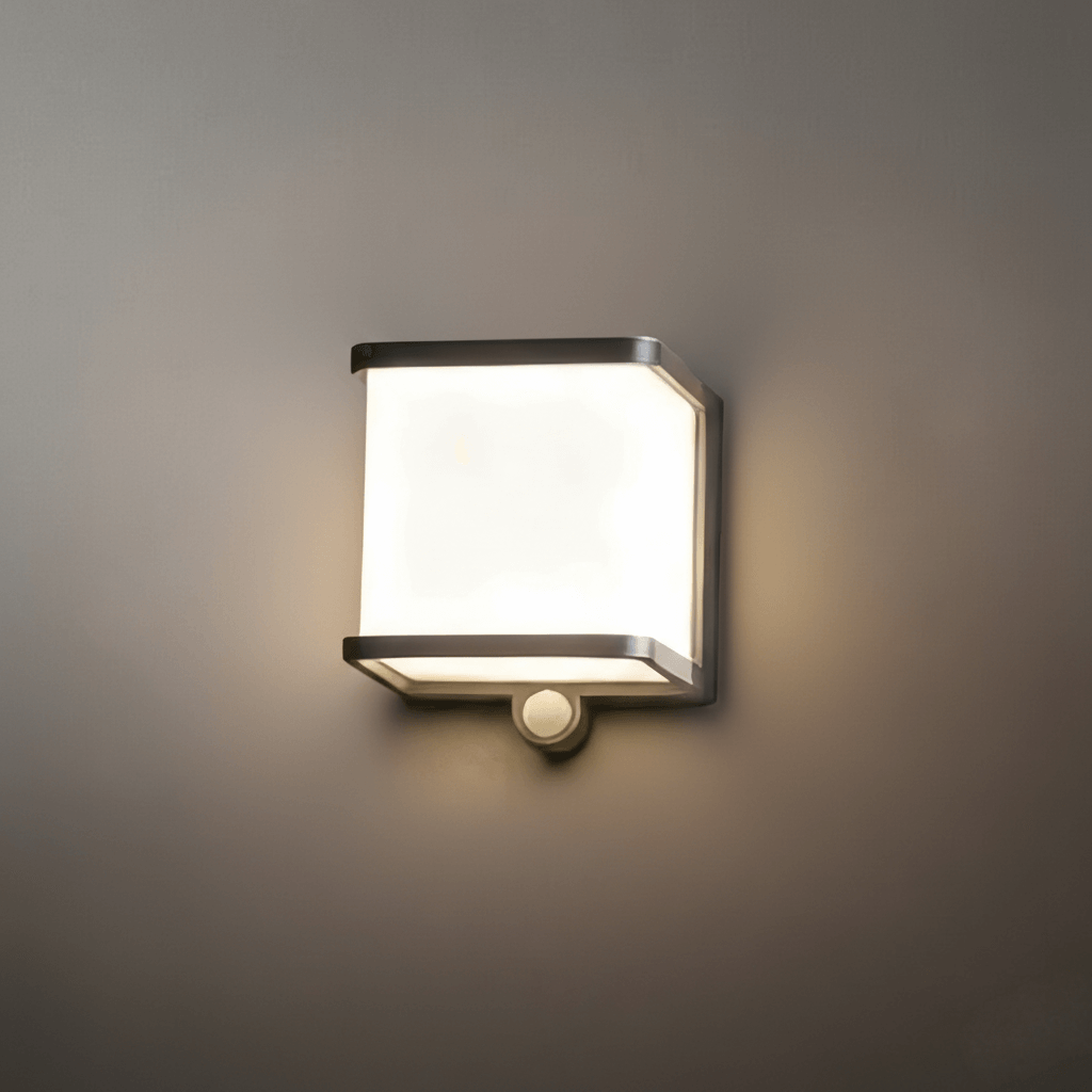 Lunara Moderne Solar-LED-Außenwandleuchte – Wasserdichte Sensorleuchte für den Innenhof 