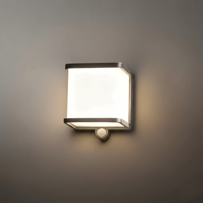Lunara Moderne Solar-LED-Außenwandleuchte – Wasserdichte Sensorleuchte für den Innenhof 