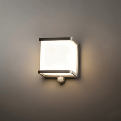 Lunara Moderne Solar-LED-Außenwandleuchte – Wasserdichte Sensorleuchte für den Innenhof 
