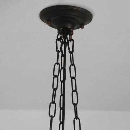 Vintage Glass Pendant Light White/Beige 