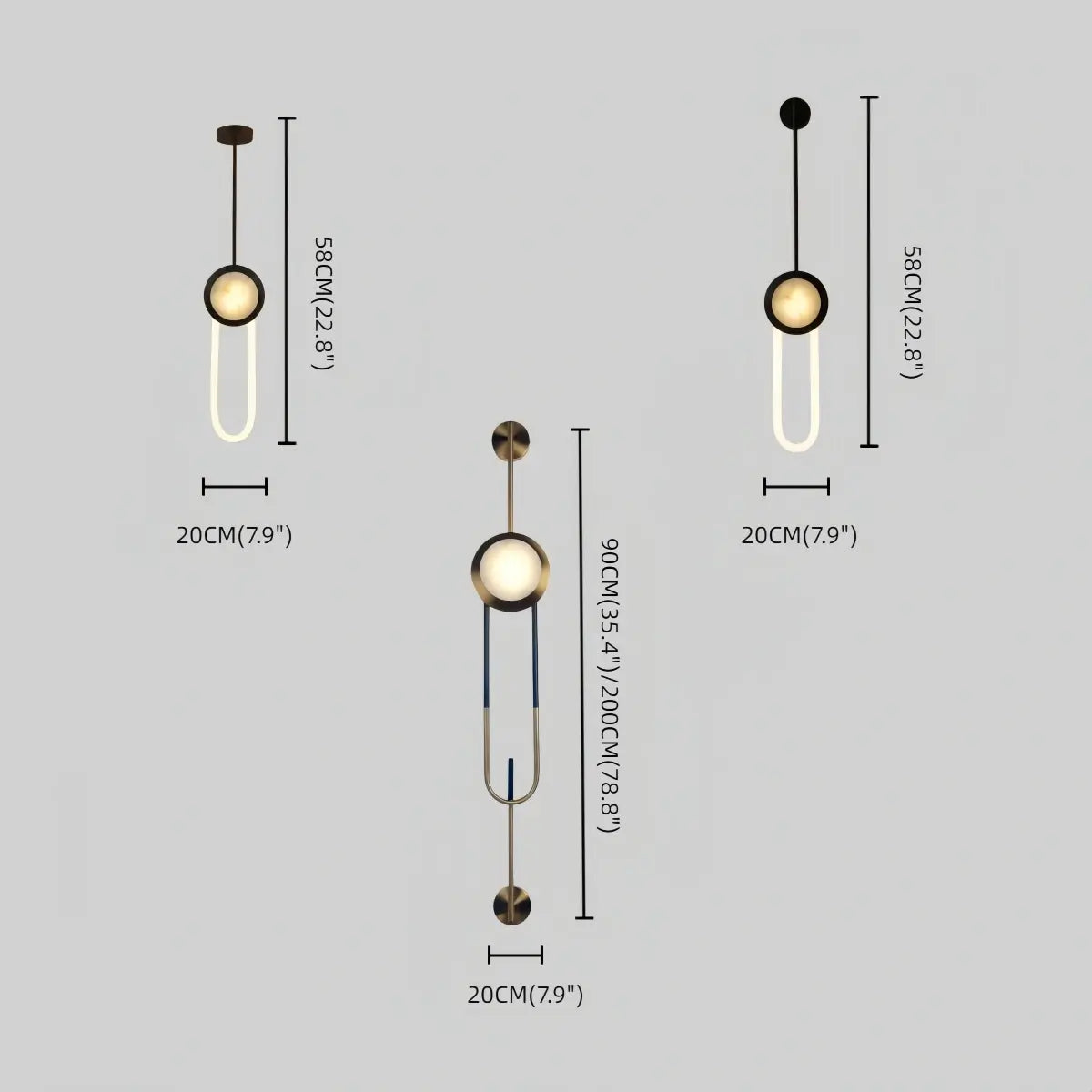 Irondale Industrial Pendant Wall Lamp -- Metal Black Brass for Bedroom Living Room Dining Room Size