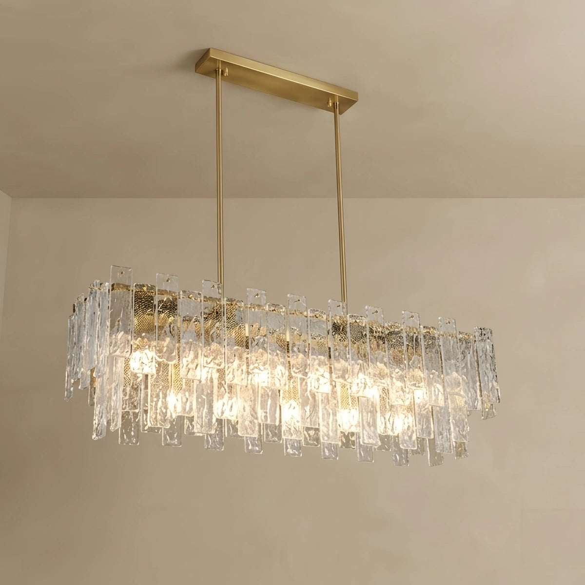 Excelis Luxury Chandelier -- Hand-Blown Glass & Metal