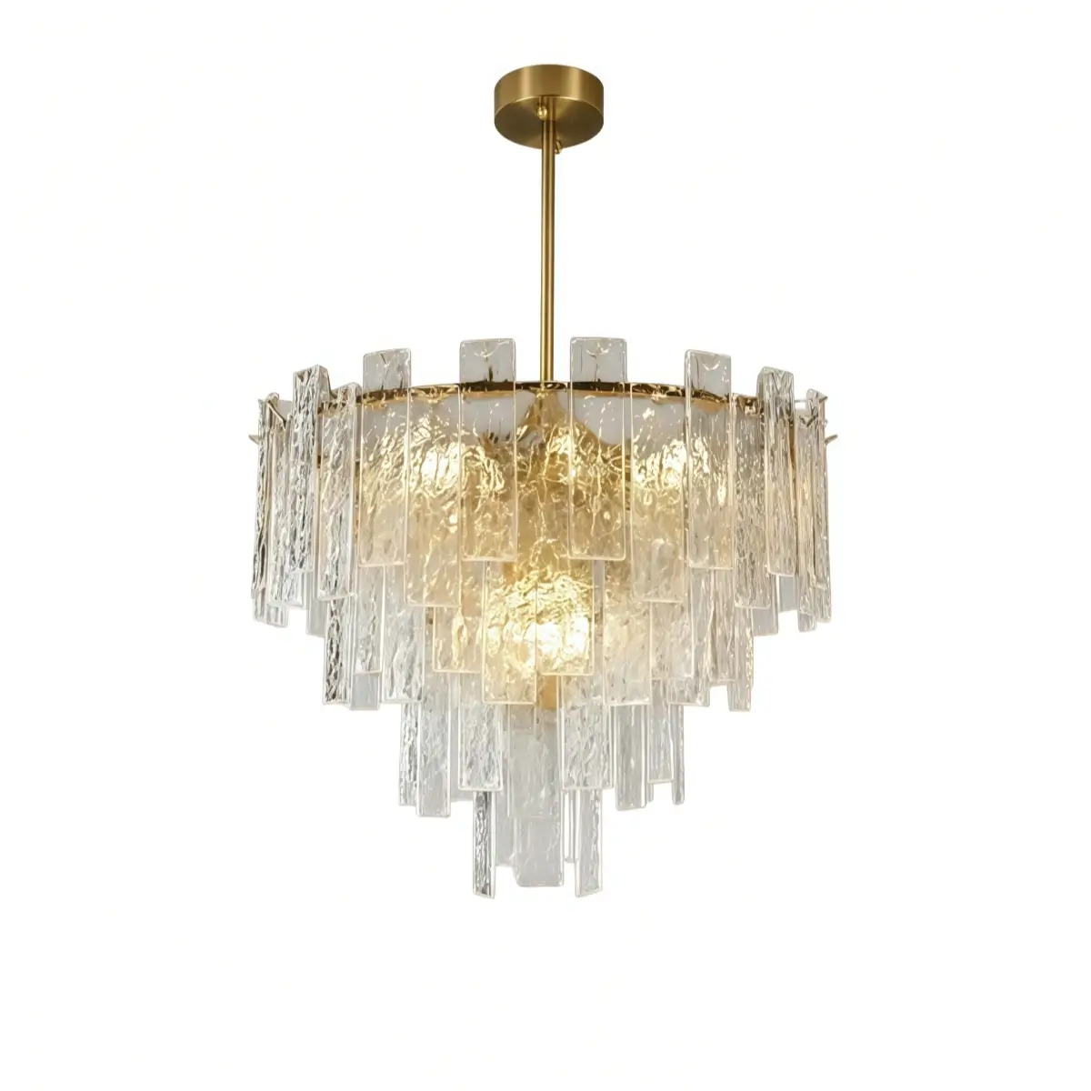 Excelis Luxury Chandelier -- Hand-Blown Glass & Metal for Living Room