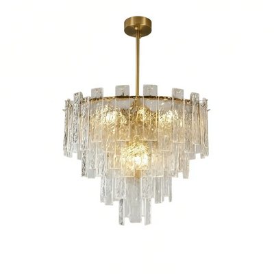 Excelis Luxury Chandelier -- Hand-Blown Glass & Metal for Living Room