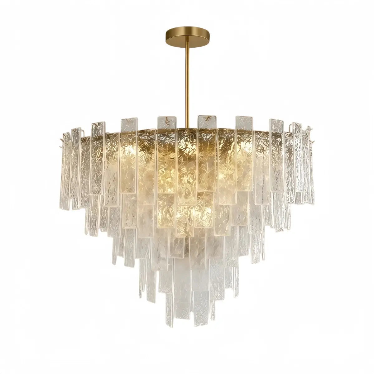Excelis Luxury Chandelier -- Hand-Blown Glass & Metal for Living Room / Foyer