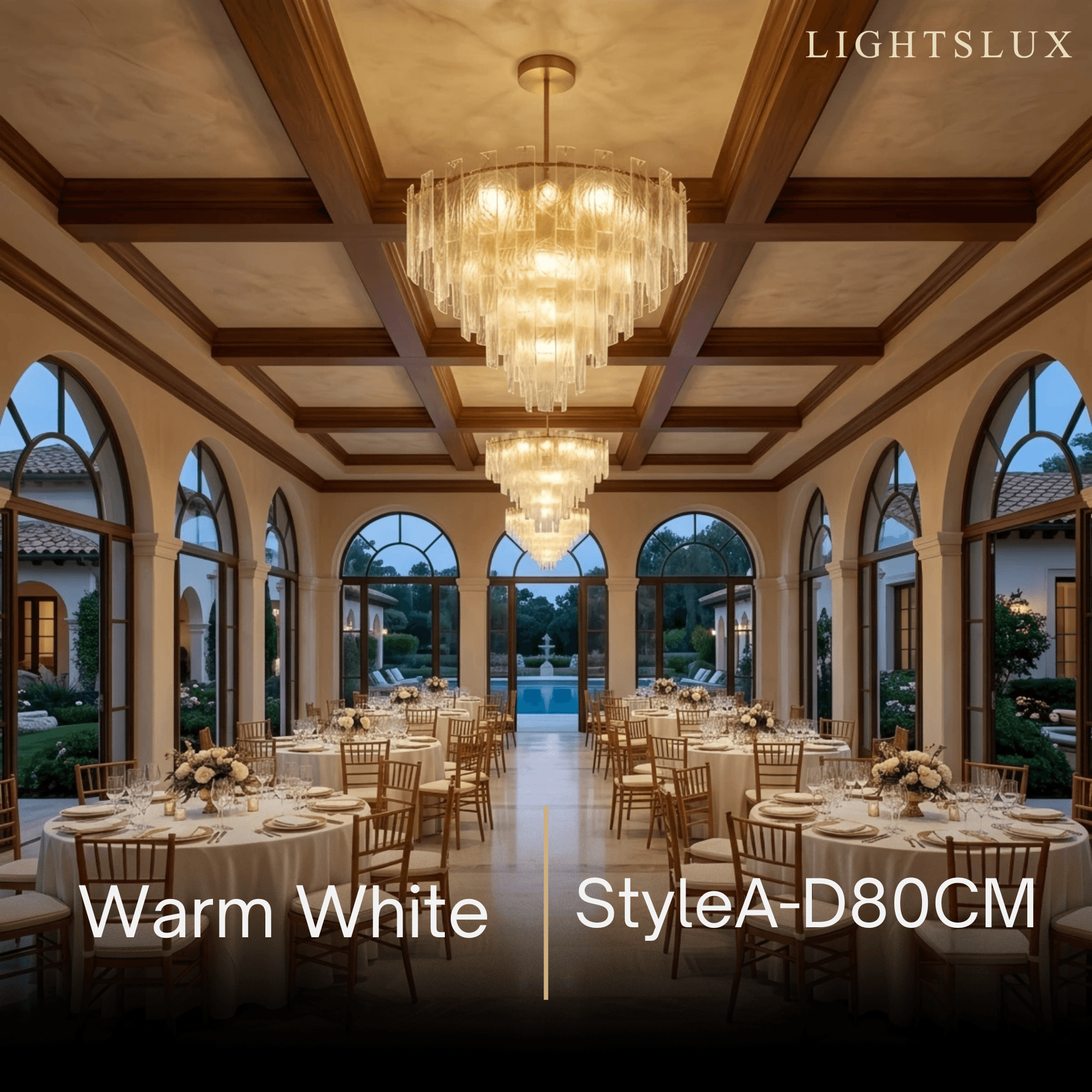 Excelis Luxury Chandelier -- Hand-Blown Glass & Metal 