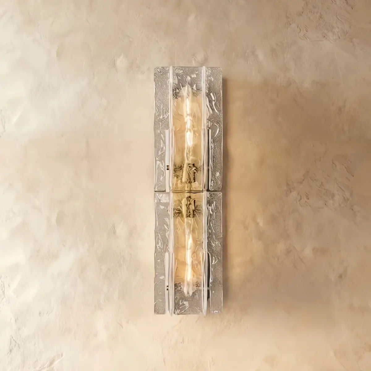 Vetro Elegant Postmodern Glass Wall Sconce -- Clear for Living Room