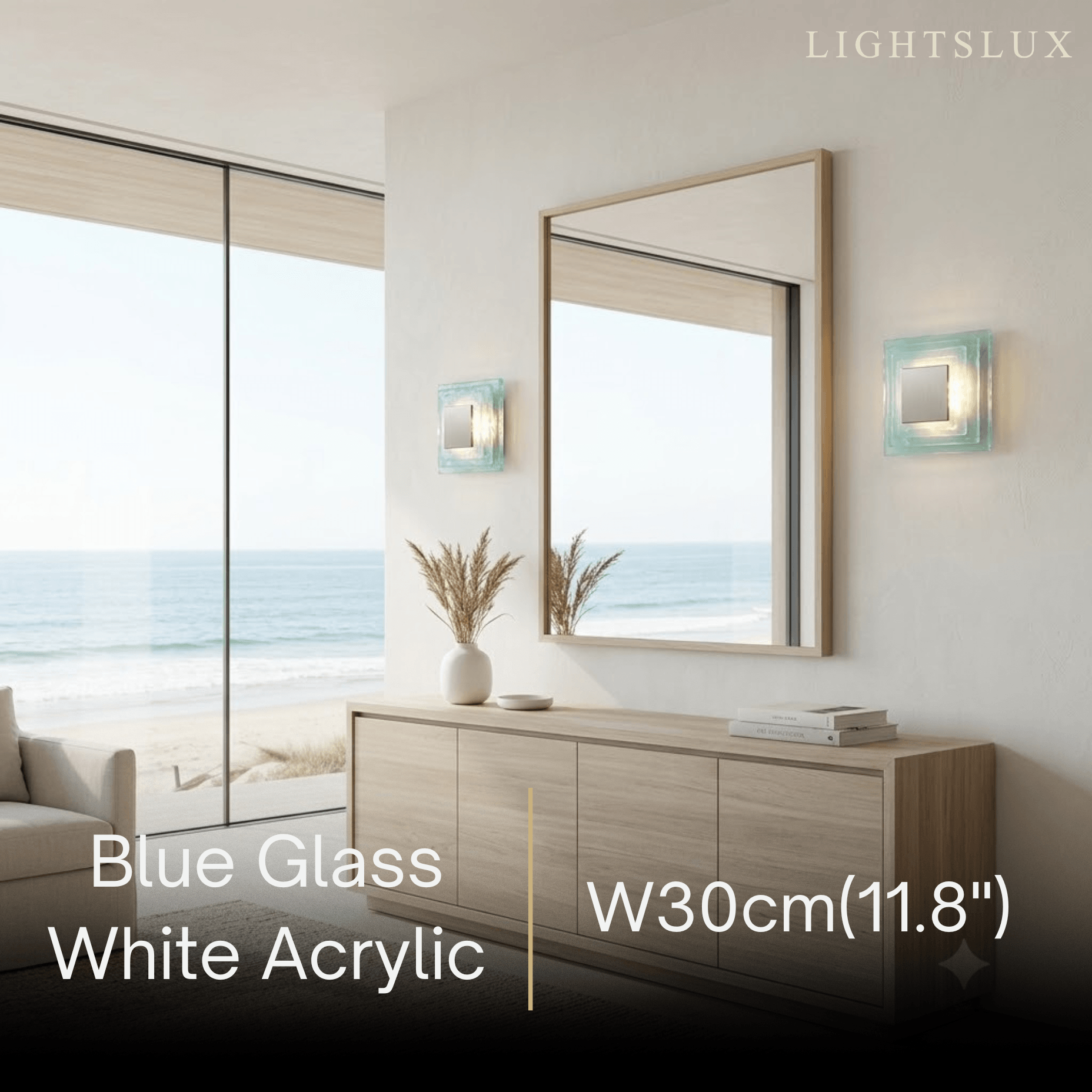Velora Elegant Wall Light -- Layered Murano Glass for  Sea Living Room
