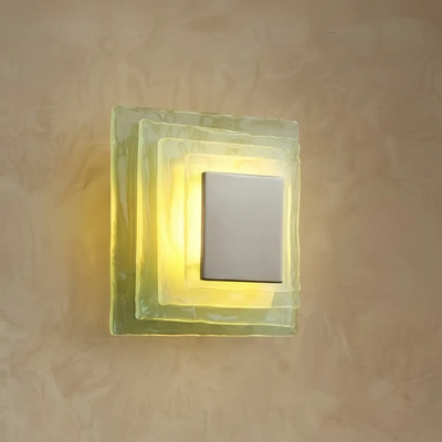 Velora Elegant Wall Light -- Layered Murano Glass for Living Room
