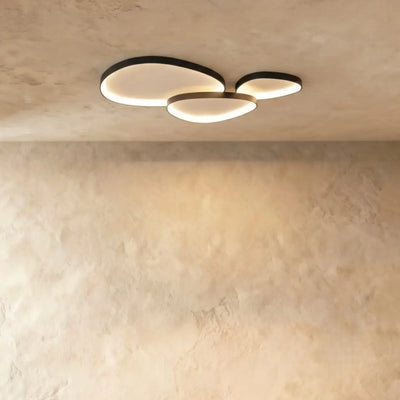 Sandora Minimalist Ceiling Light -- Metal Integrated LED White/Black for Living Room