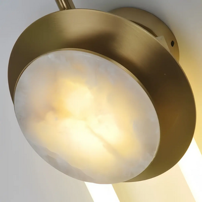 Industrial Pendant Wall Lamp -- Metal Black Brass Detail