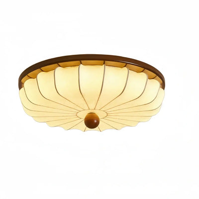 Irondale Retro Ceiling Light--Fabric & Wood for BedRoom