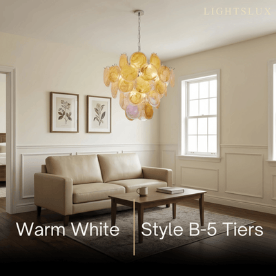 Vetro Luxury Chandelier - Iron Glass Crystal for Living Room