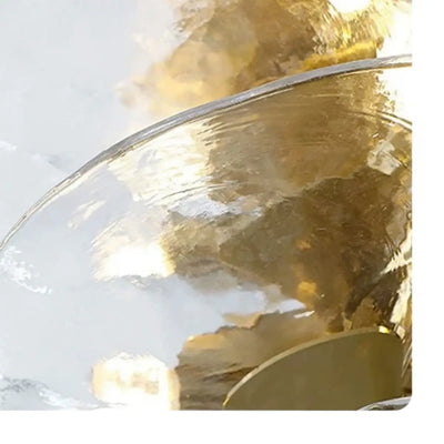 Art Deco Chandelier - Hand-blown Glass Iron Frame