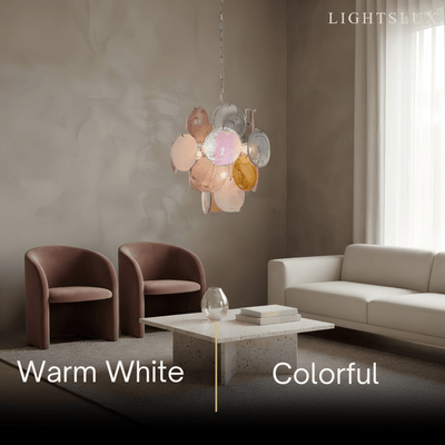 Art Deco Chandelier -- Dimmable 3-Color Change for Dining Room