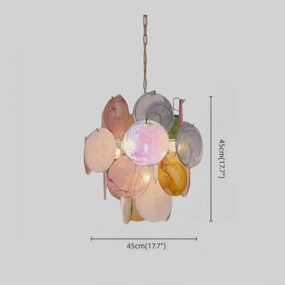 Vetro Art Deco  Chandelier -- Dimmable 3-Color Change for size