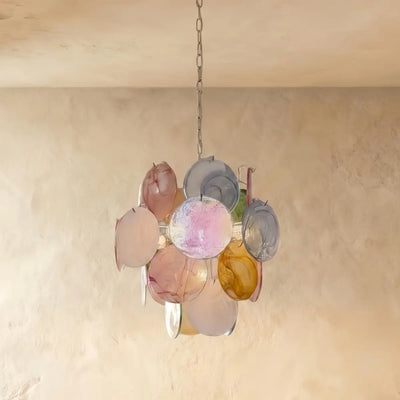 Vetro  Deco  Chandelier -- Dimmable 3-Color Change for colorful