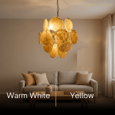 Vetro Art Chandelier -- Dimmable 3-Color Change for Dining Room