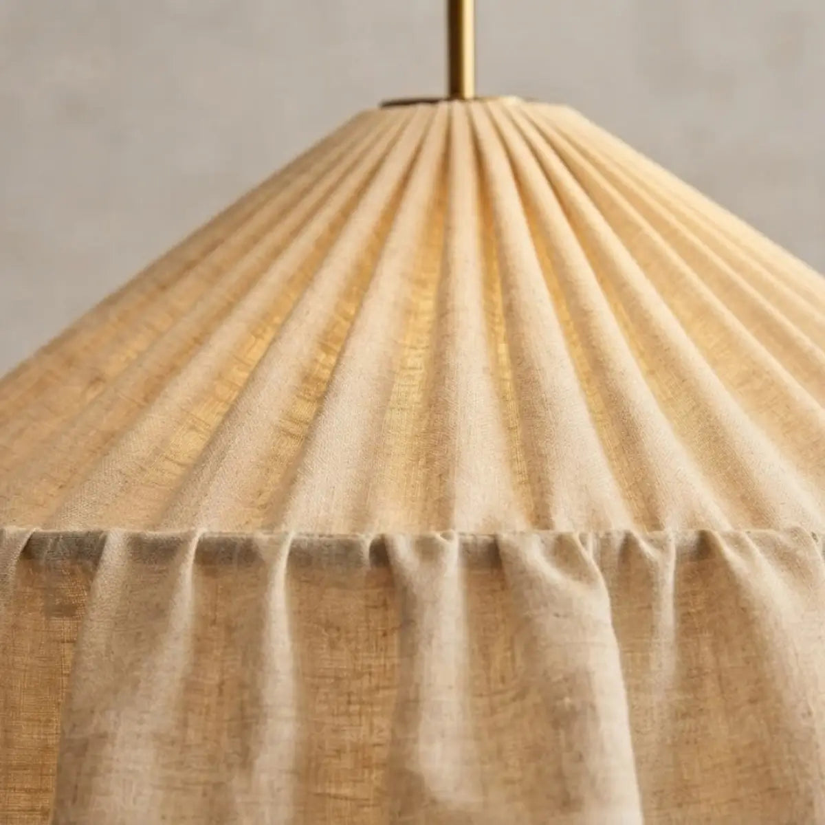Velora Elegant Fabric Pendant Lamp -- Beige Pleated for Bedroom5