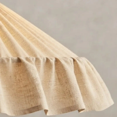 Velora Elegant Fabric Pendant Lamp -- Beige Pleated for Bedroom6