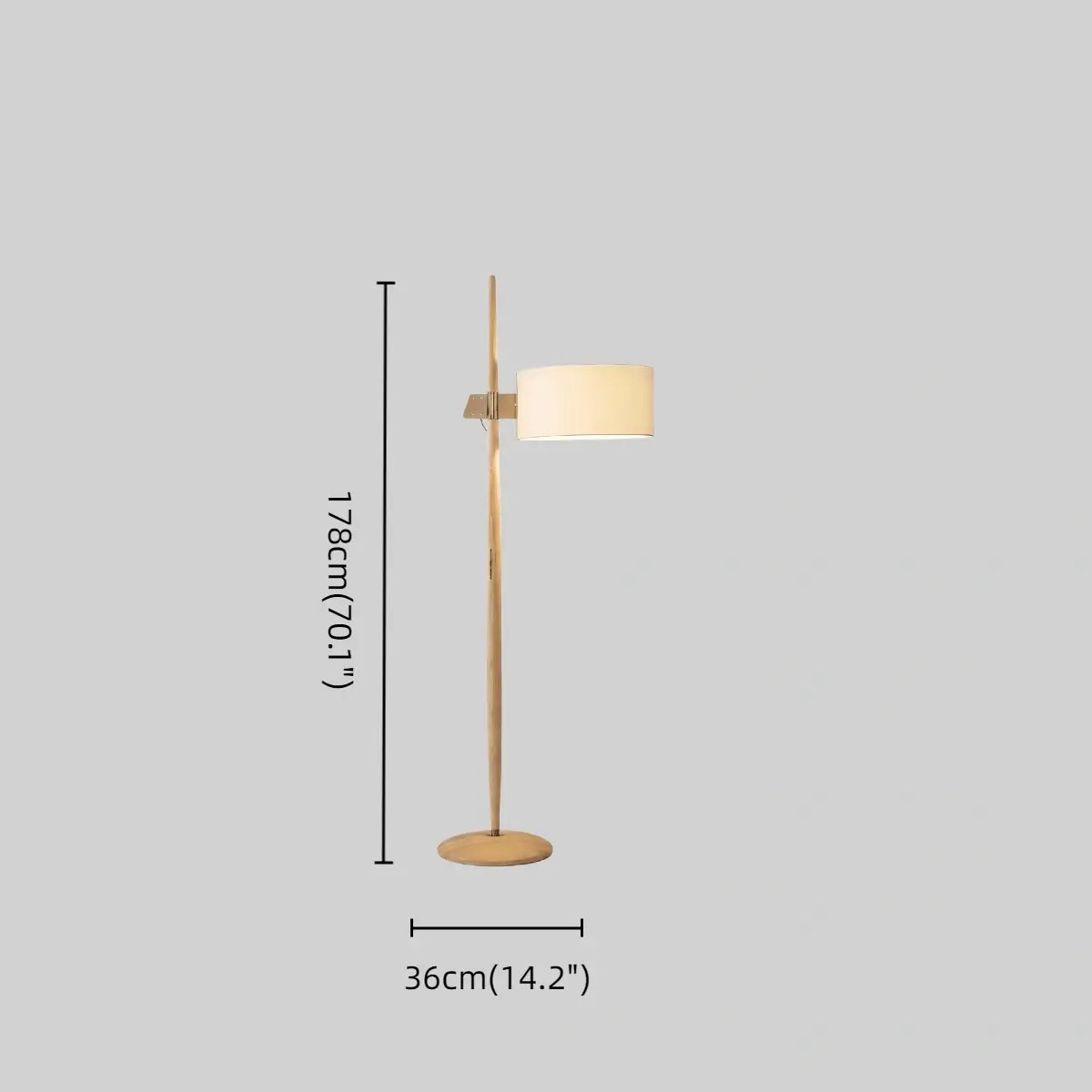 Velora Minimalist Wood Floor Lamp -- Cylindrical for Reading Corner
