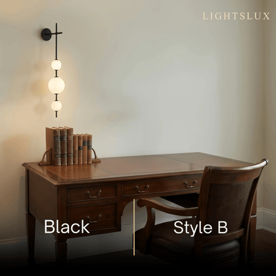 Vivara Modern Alabaster Wall Lamp -- Spheres for Living Room