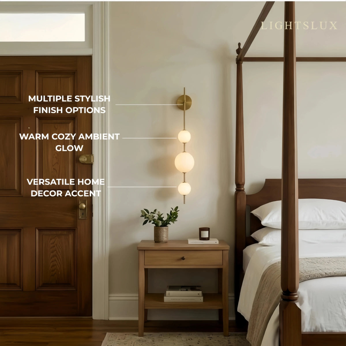 Vivara Modern Alabaster Wall Lamp -- Spheres for Living Room