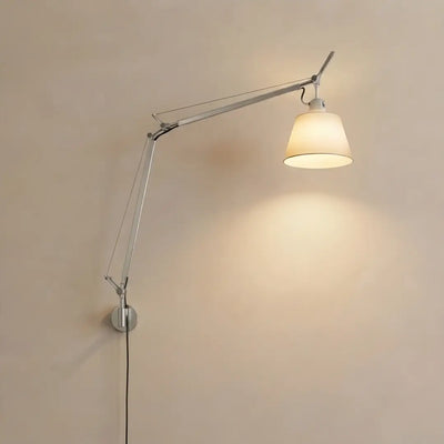Stellar Modern Wall Lamp - Fabric Aluminum - Dual Arm for Bedroom Living Room