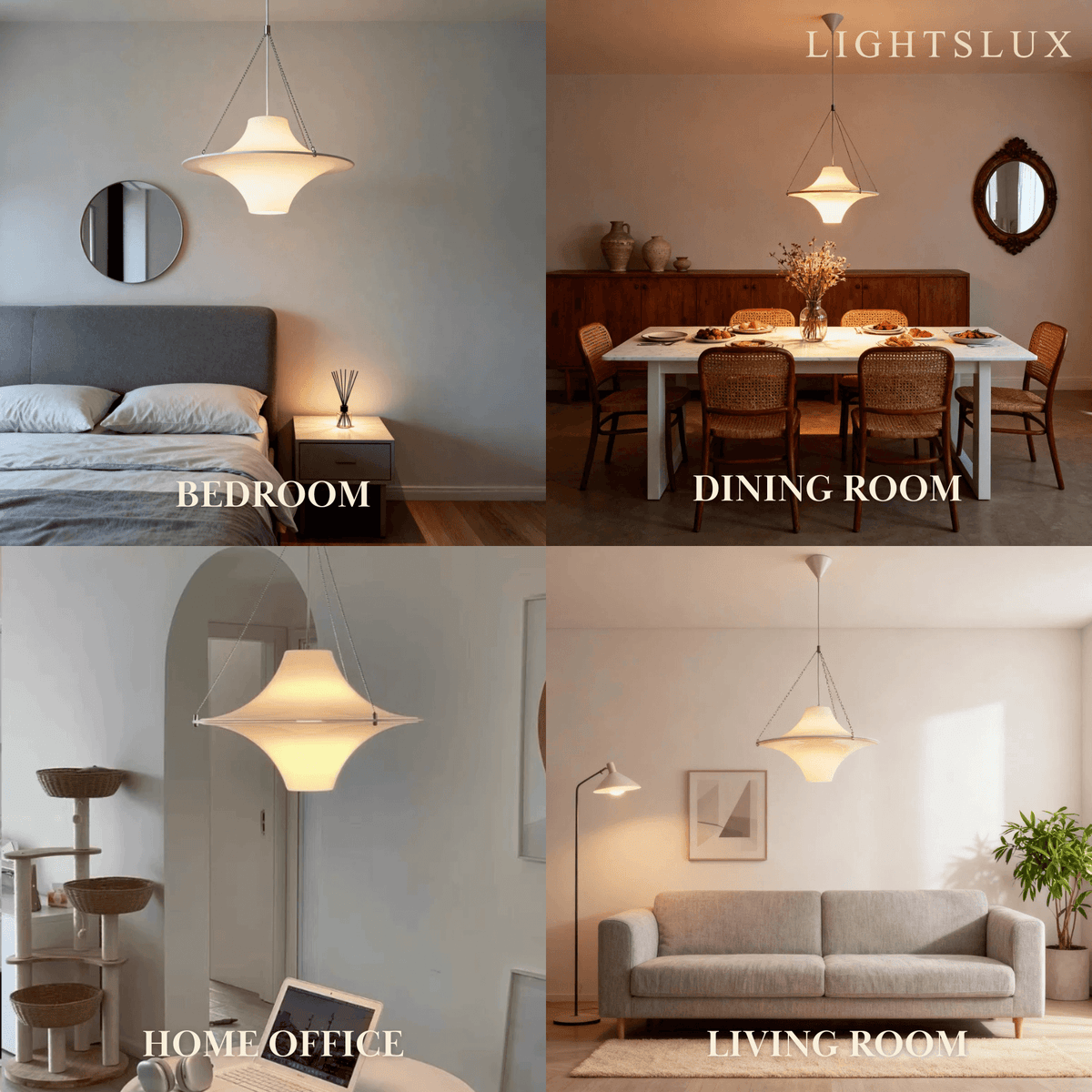 Vivara Modern Pendant Light - Acrylic with 30W LED - 3 Sizes for Living Room