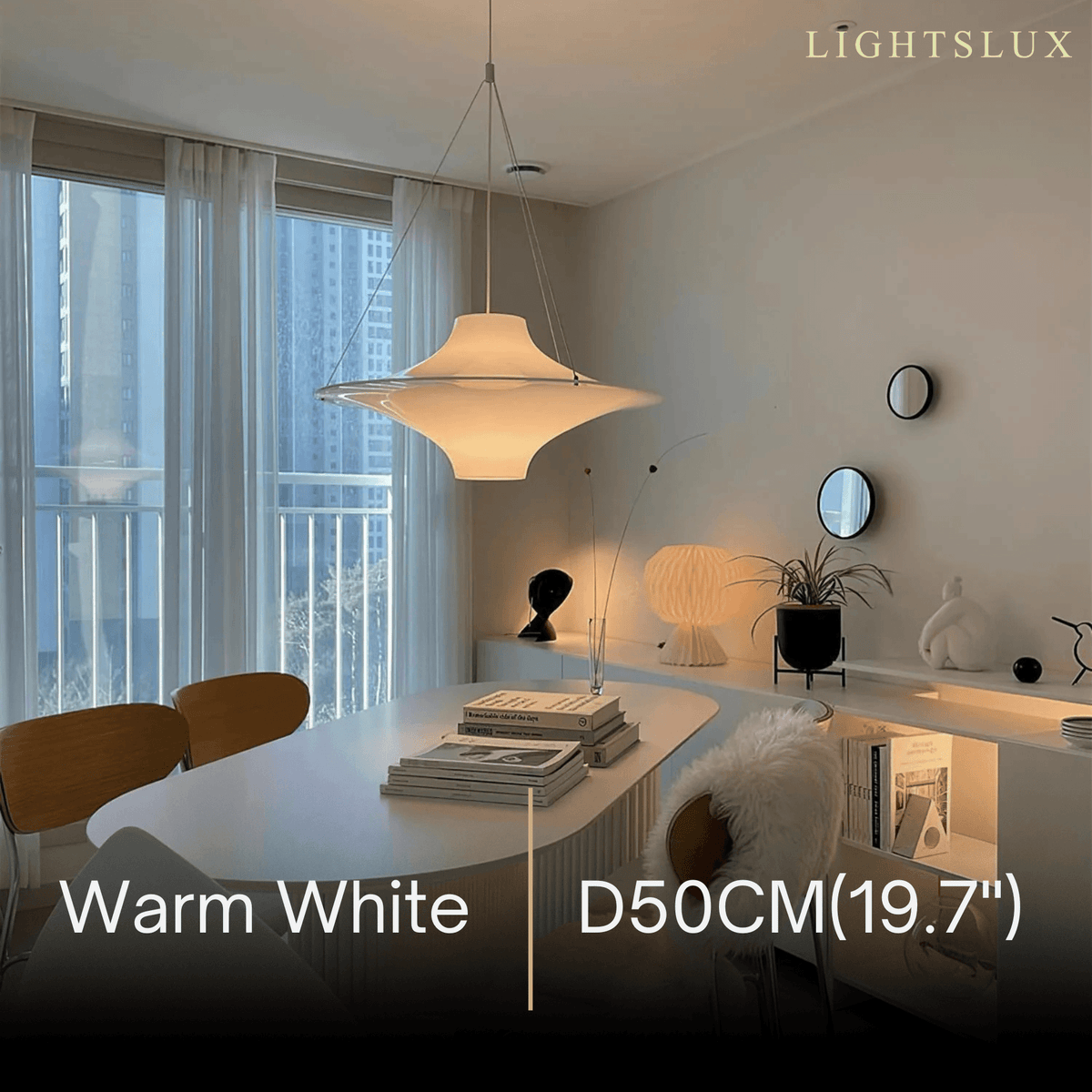 Vivara Modern Pendant Light - Acrylic with 30W LED - 3 Sizes for  Reading Nook