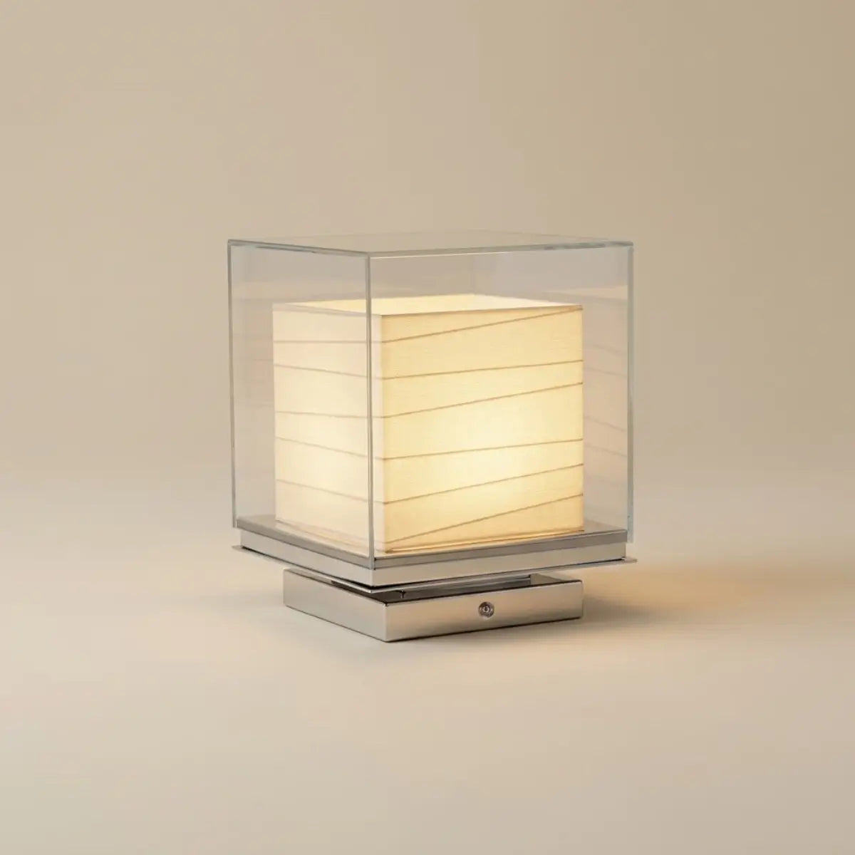 Lunara Minimalist Paper Table Lamp -- Metal Frame with Tri-Color Dimming for Bedroom