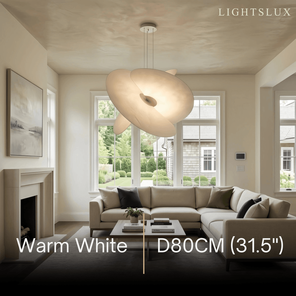 Velora Designer Silk Pendant Light -- Metal & Silk for Living Room