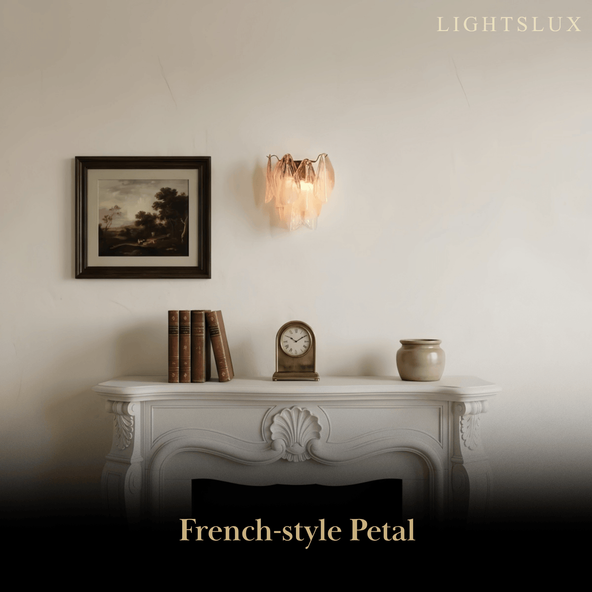 Lunara French Style Wall Lamp – Iron & Glass for Living Room06