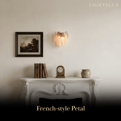 Lunara French Style Wall Lamp – Iron & Glass for Living Room06