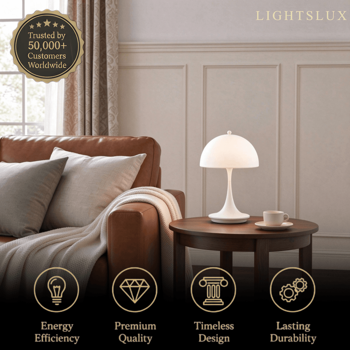 Vivara Minimalism Acrylic Table Lamp-- Touch Whiter for Be