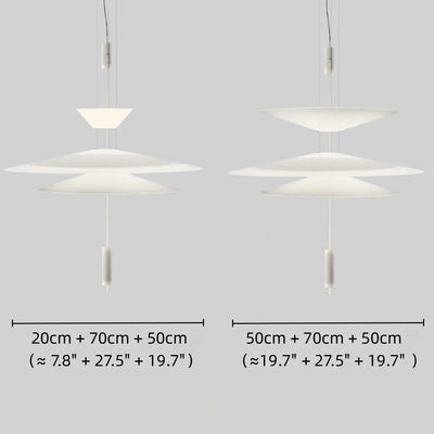 Nebula Modern Acrylic Chandelier – Multi-Tier Disc for DiningSIZE