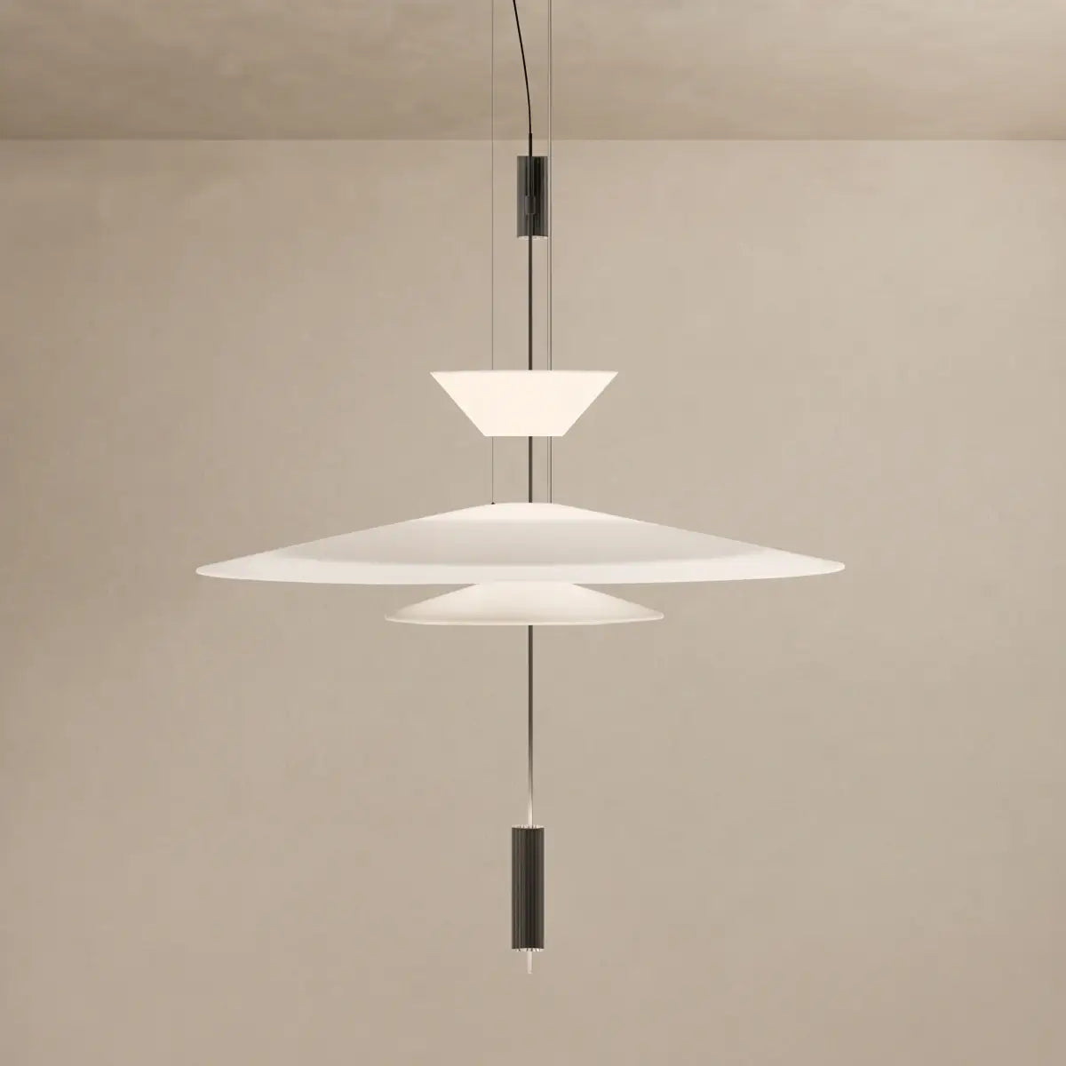 Nebula Modern Acrylic Chandelier – Multi-Tier Disc for Dining THRE