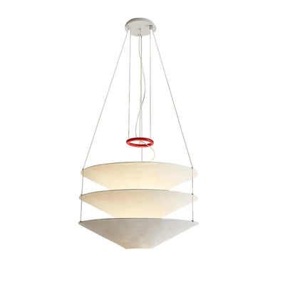Zenno Japandi  Paper Pendant Light – Tiered Cone White for D