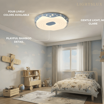 Morandia Modern Round Ceiling Light -- Iron & PE Flush Mount for Bedroom