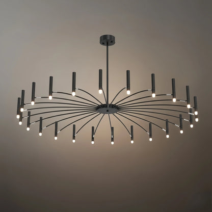 Contemporary Candle Chandelier with Adjustable
