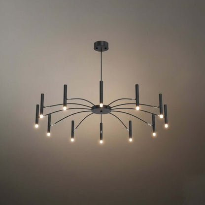 Contemporary Candle Chandelier with Adjustable
