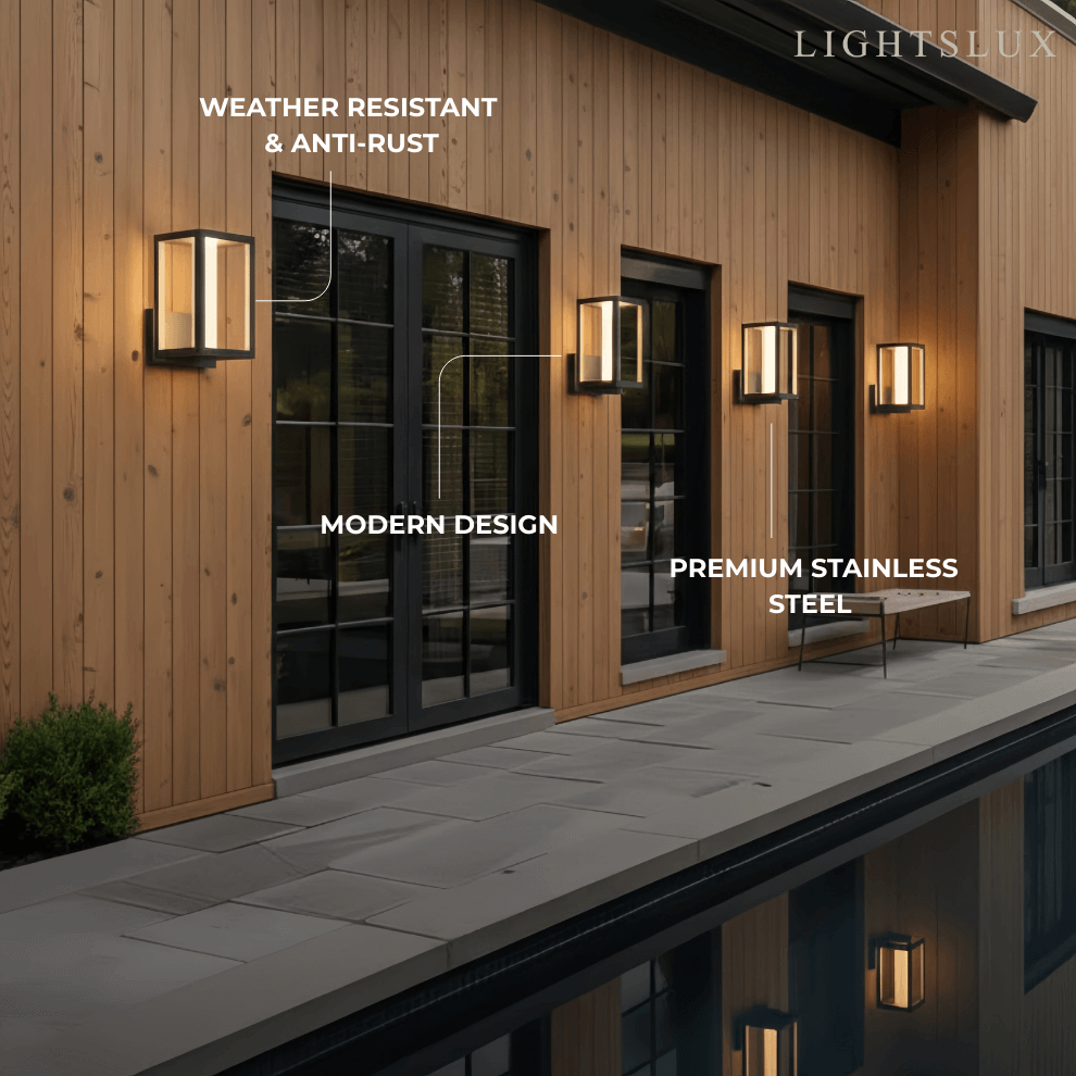 Modern Outdoor Solar Wall Light-Waterproof for Yard/Lawn
