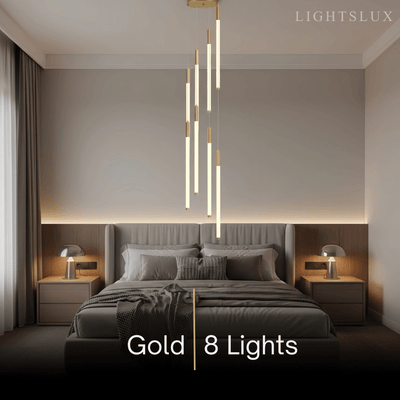 Nebula Multi-Tier Modern Chandelier - Waterfall Design for Staircases & High Ceilings