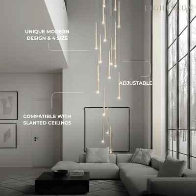 Design Chandelier - Versatile Statement Piece for Living Room/Entryway