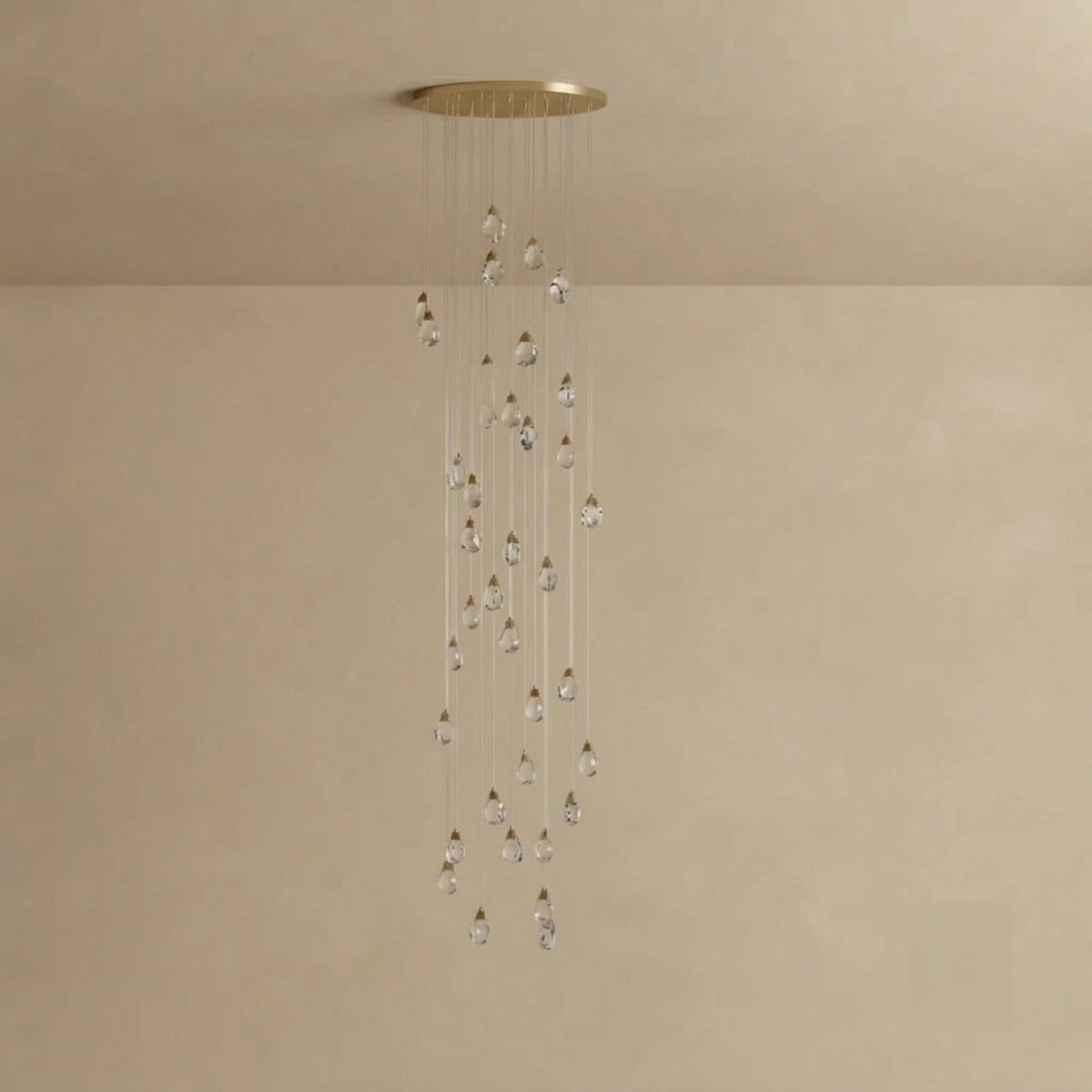 Luxury Crystal Chandelier - Shimmering Fixture for Dining Room & Grand Interiors
