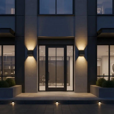 Minimalist Outdoor Wall Sconce – Exterior Light with Solar
