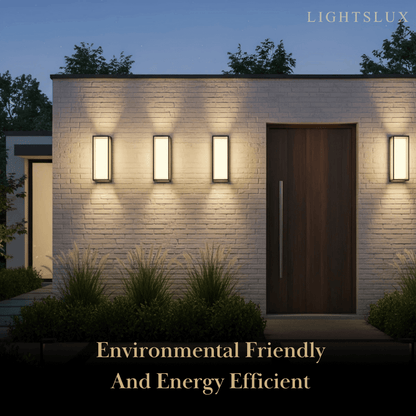 Minimalist Outdoor Wall Sconce in Black Stainless Steel with Adjustable LED Lighting