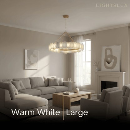 Luxury Sculptural Brushed Gold Chandelier 